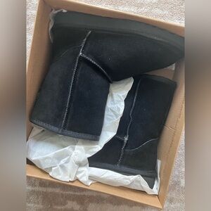 Quince Black Shearling Boots